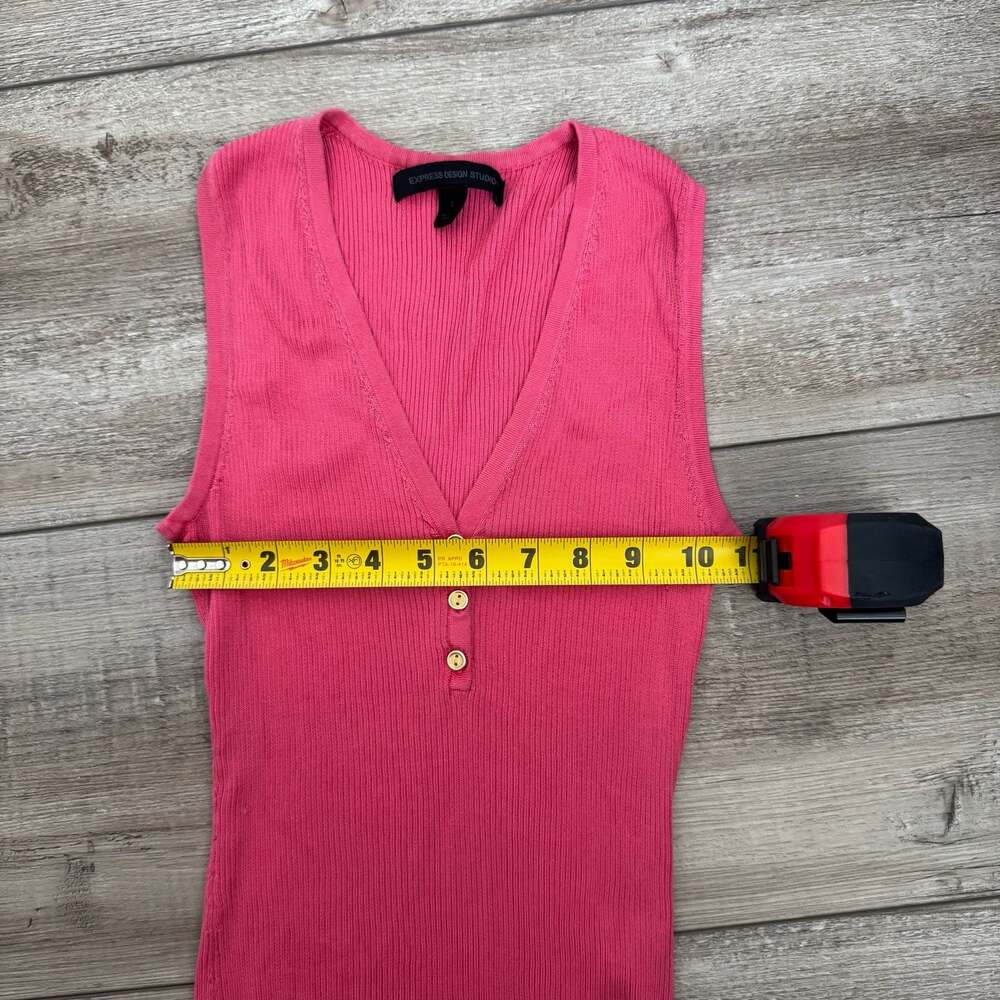 Express Pink Ribbed Tank Top Size S - Picture 4 of 4